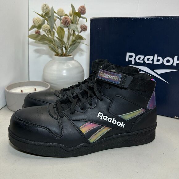 Reebok Work Hi-Top Sneakers Non-metal Safety Composite Toe RB494 Black Women 10W - Picture 4 of 9